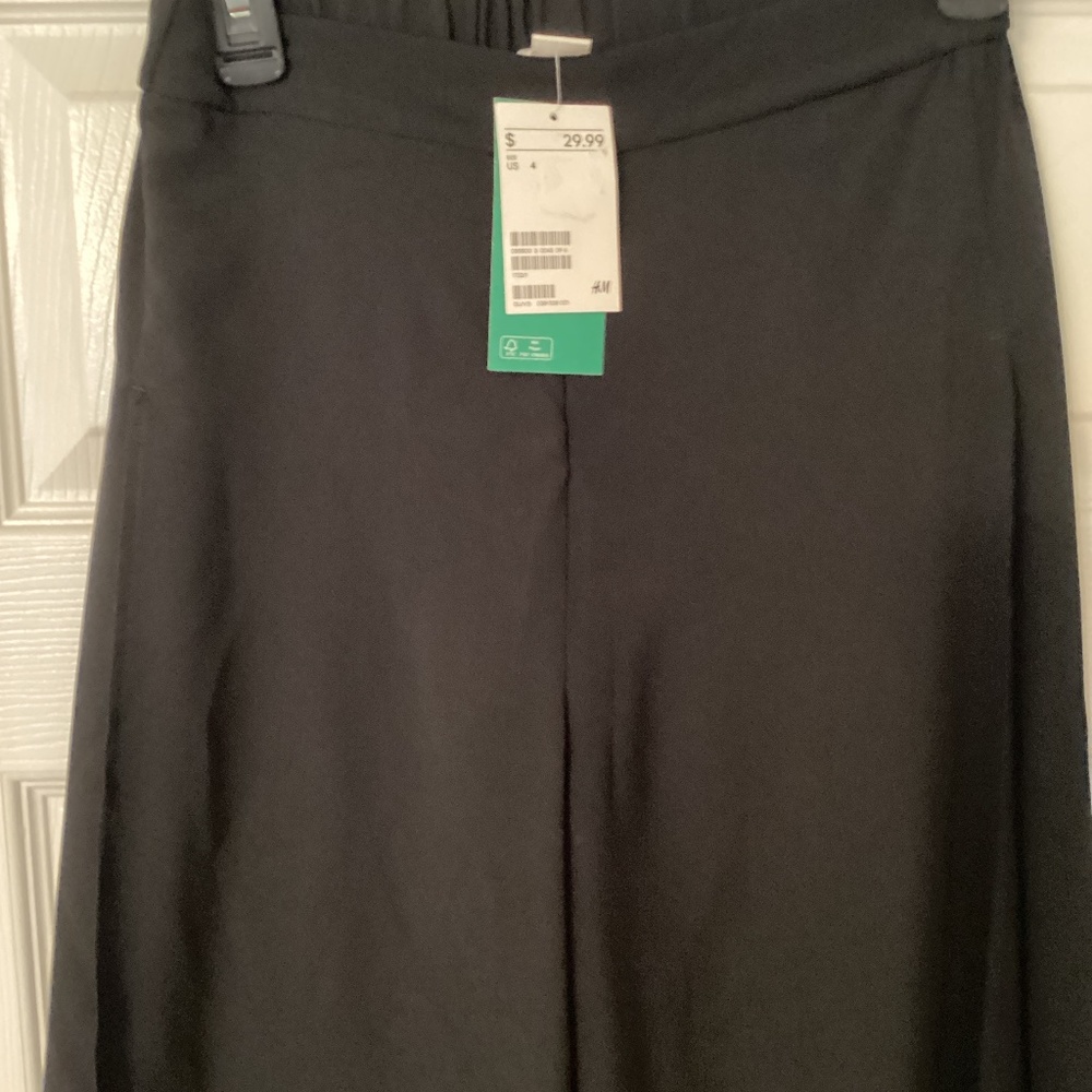 H&M Pareo Wrapped Black Crepe Pants
